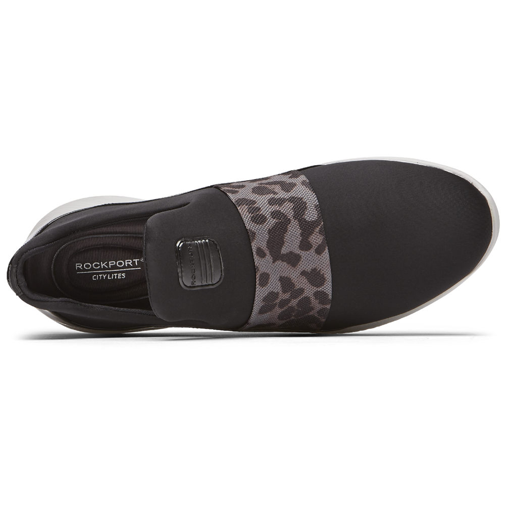 Rockport Slip-Ons Dame Svart - City Lites Robyne - KAFH10476